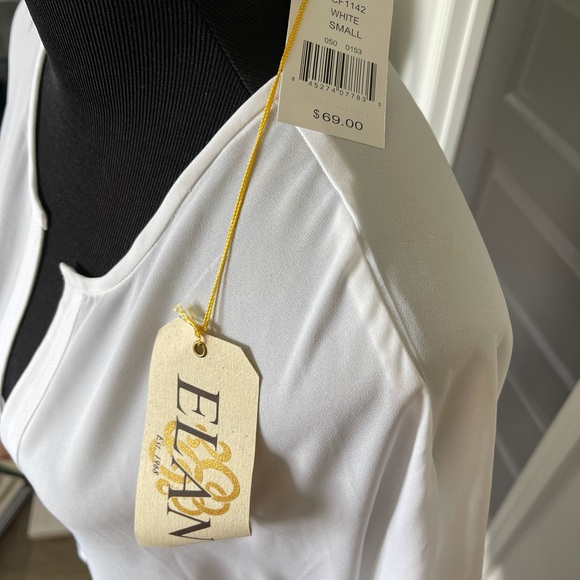 NWT! Elan blousy tunic Sexy! Sheer fabric. Sophisticated silhouette! - Picture 4 of 8